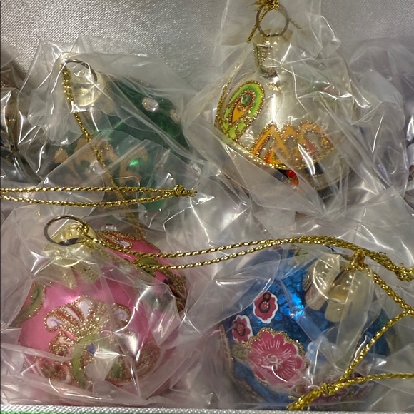 Joan Rivers Set/12 Mini Russian Inspired Egg Ornaments - Picture 5 of 13